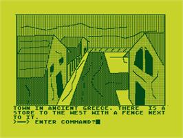 In game image of Ulysses and the Golden Fleece on the Atari 8-bit.