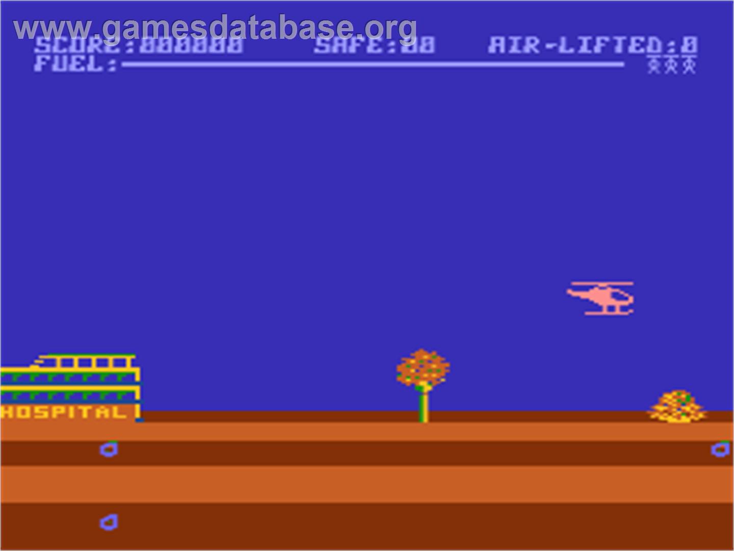 Air Rescue - Atari 8-bit - Artwork - In Game