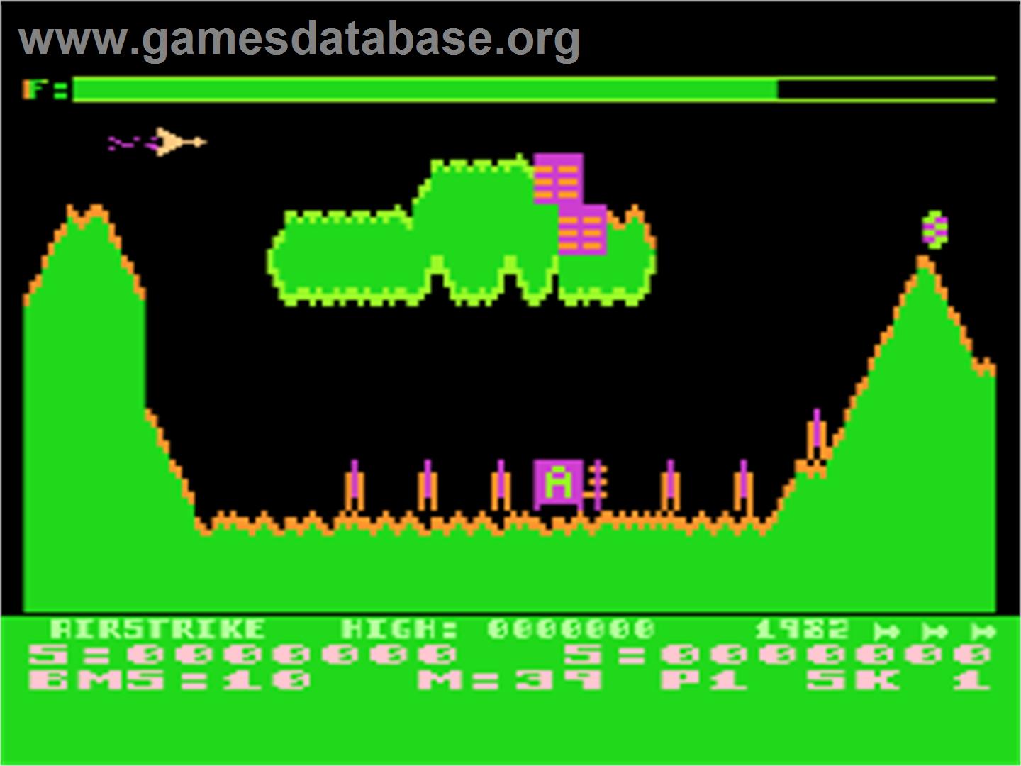 Airstrike - Atari 8-bit - Artwork - In Game