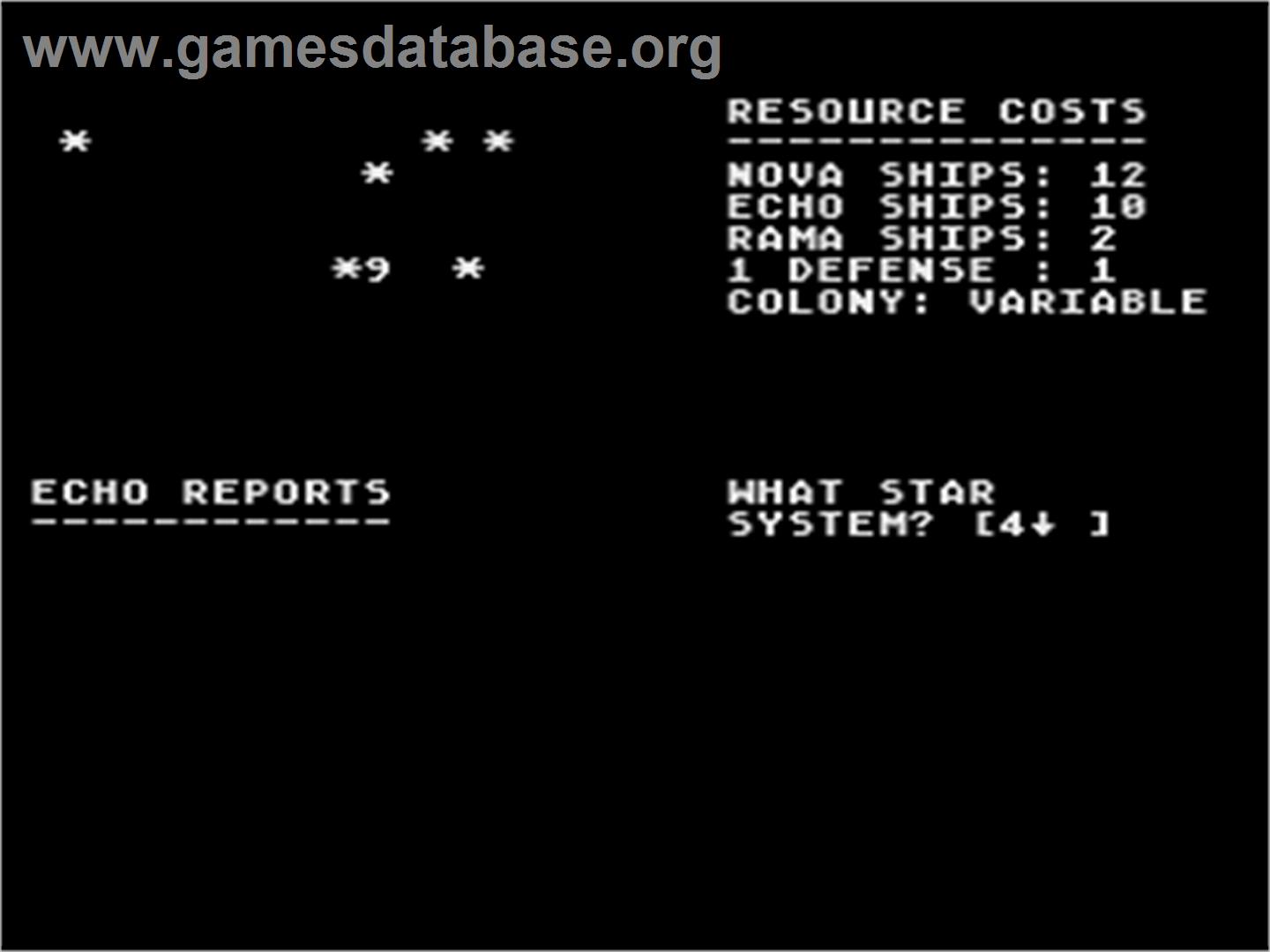 Andromeda Conquest - Atari 8-bit - Artwork - In Game