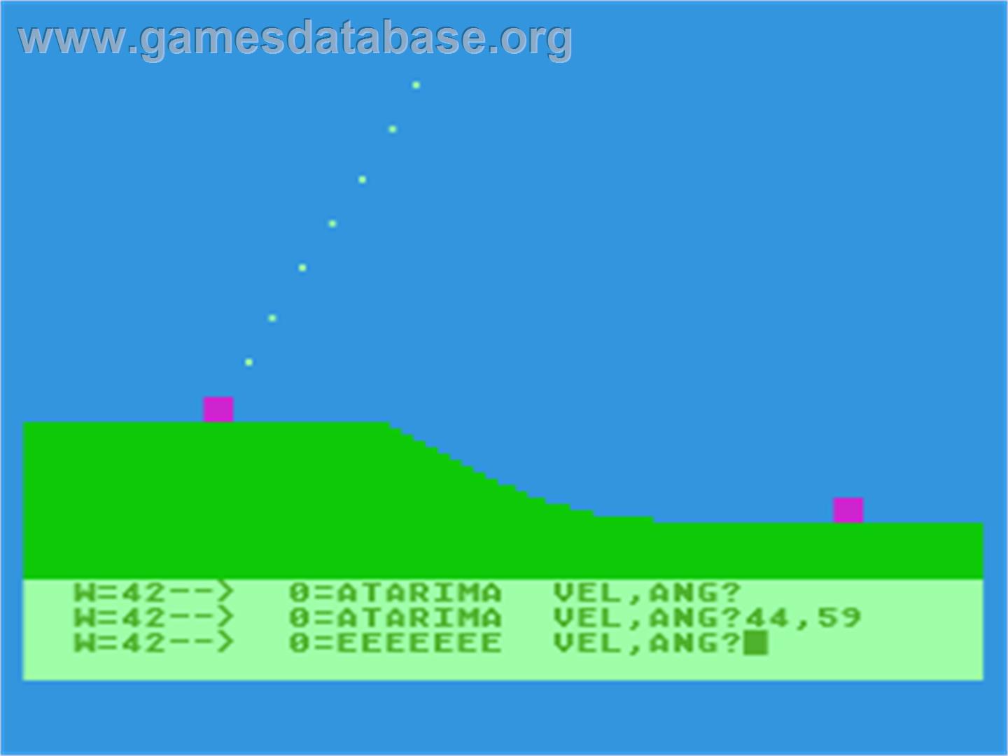 Artillery - Atari 8-bit - Artwork - In Game