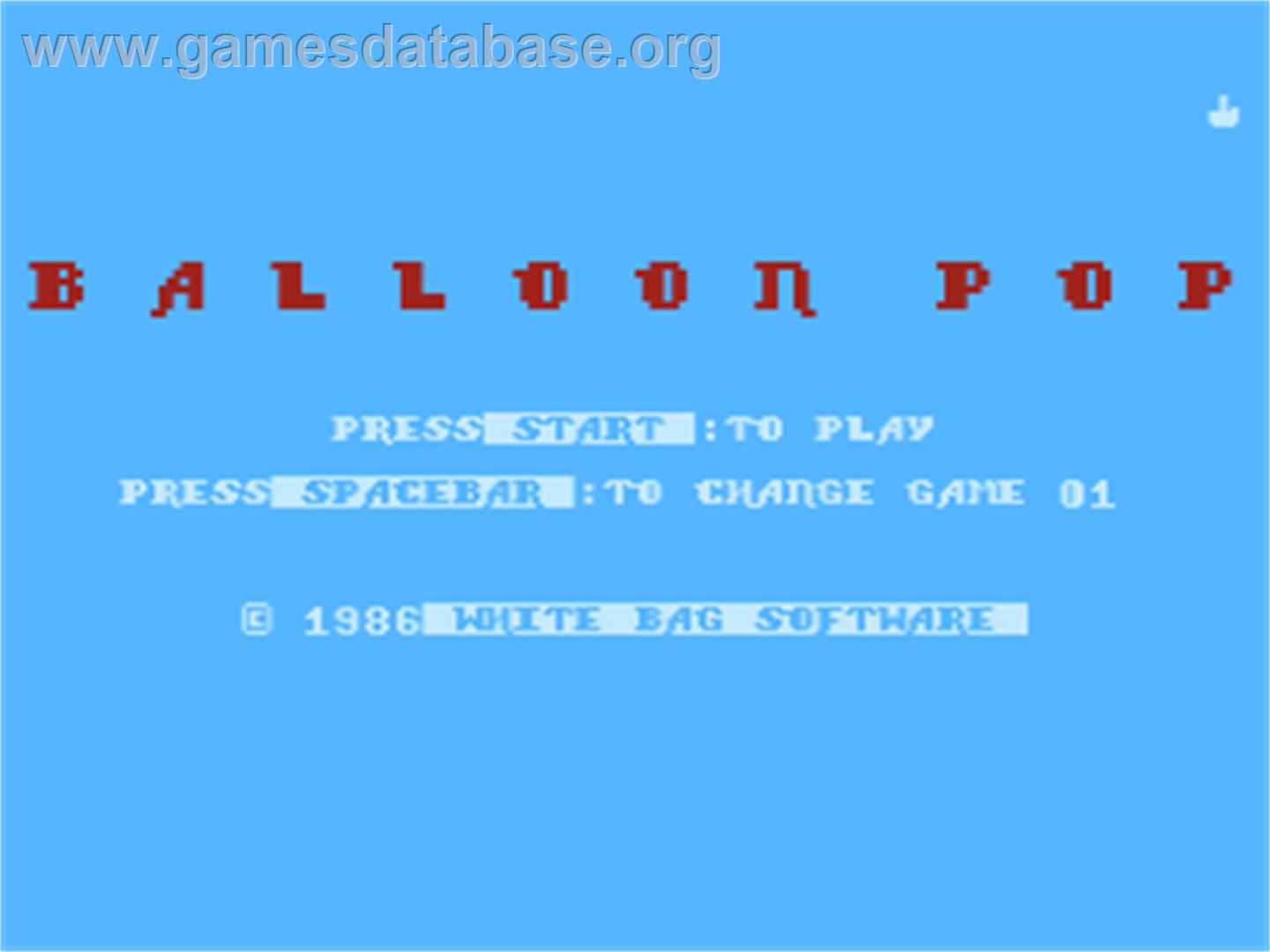 Balloon Pop - Atari 8-bit - Artwork - In Game