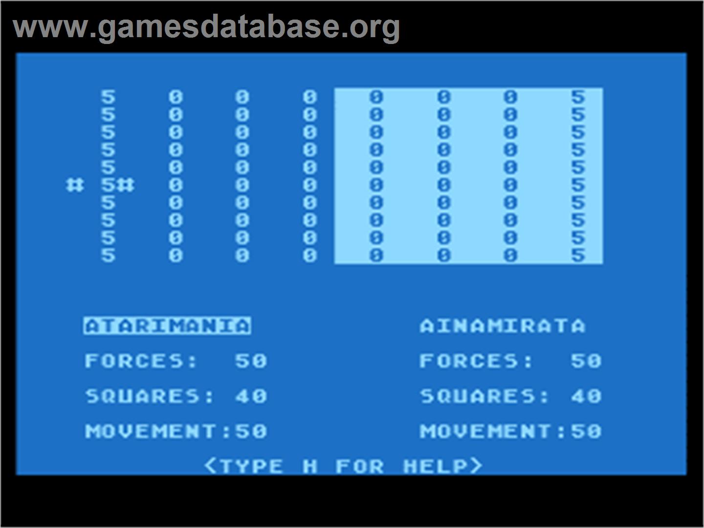 Battlefield - Atari 8-bit - Artwork - In Game
