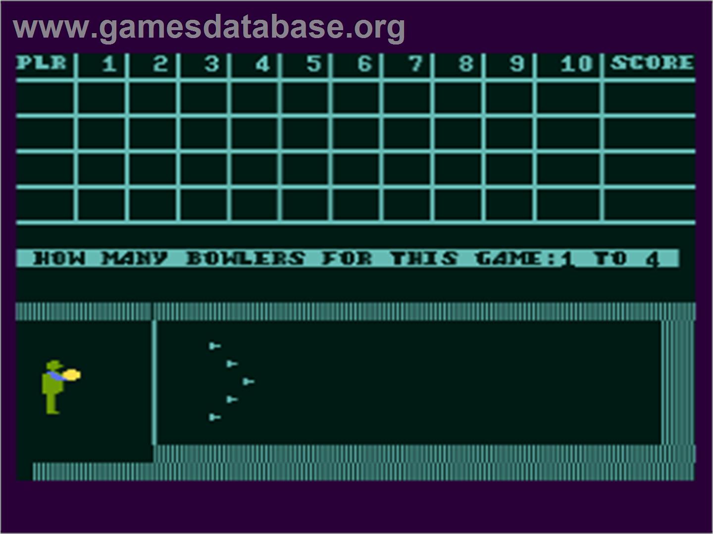 Bowling - Atari 8-bit - Artwork - In Game