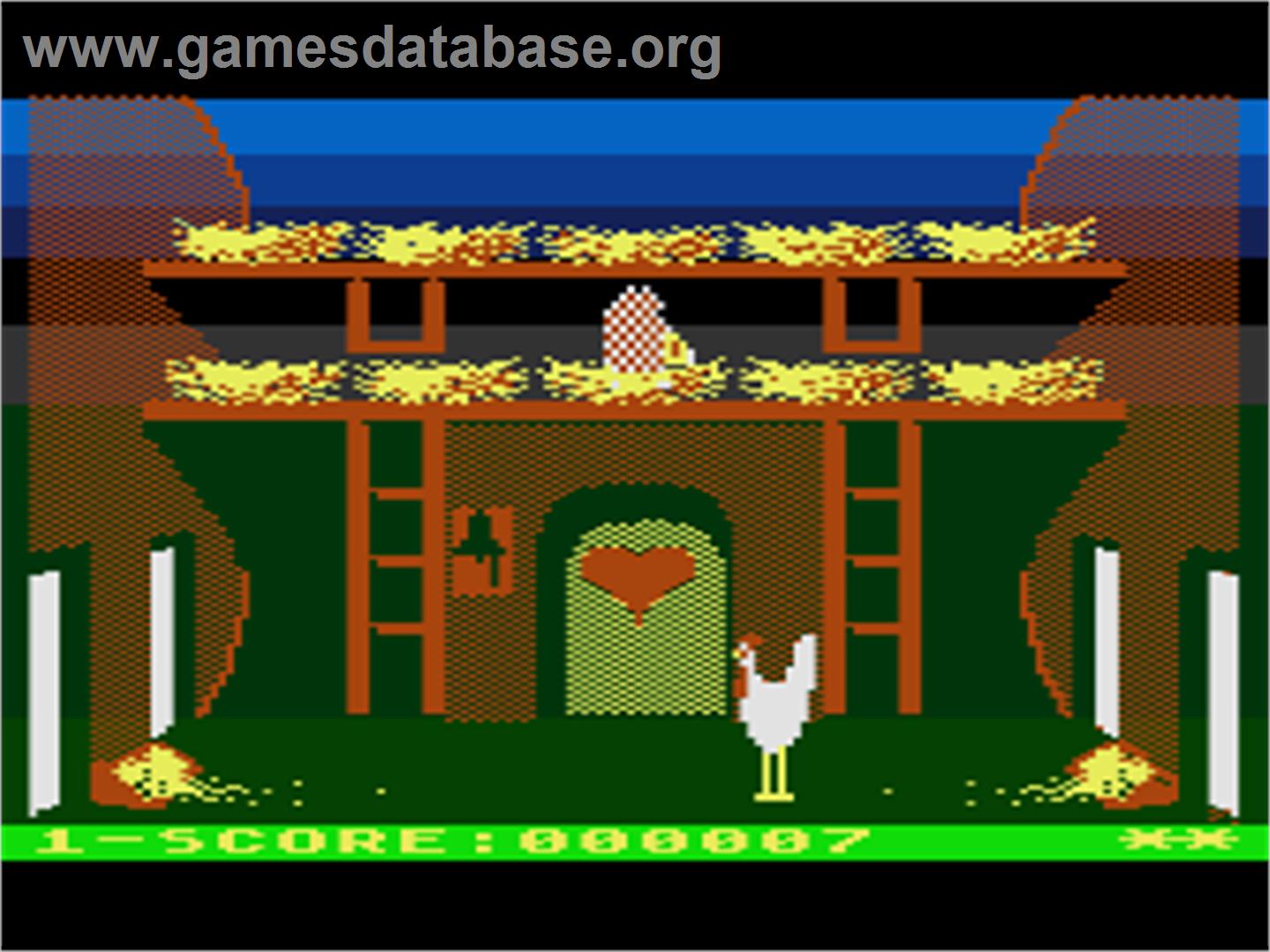 Chicken Chase - Atari 8-bit - Artwork - In Game