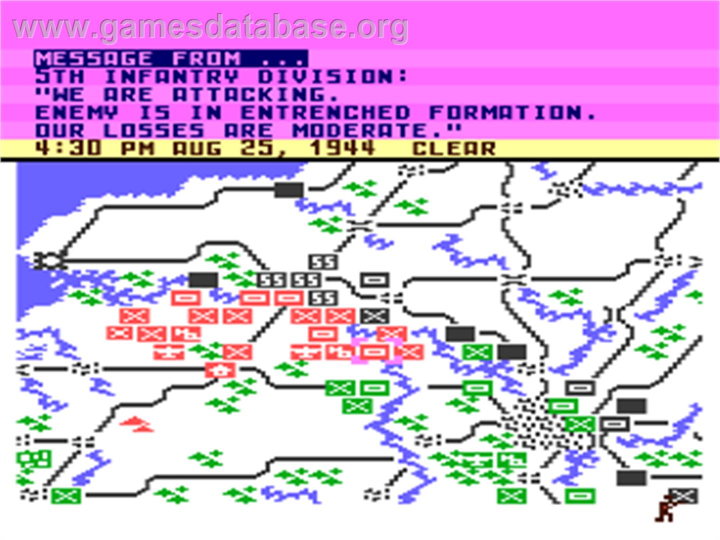 Crusade in Europe - Atari 8-bit - Artwork - In Game