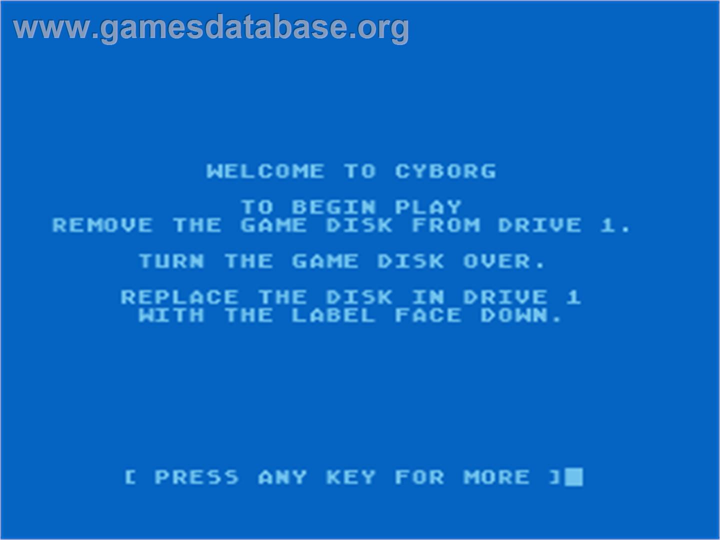 Cyborg - Atari 8-bit - Artwork - In Game
