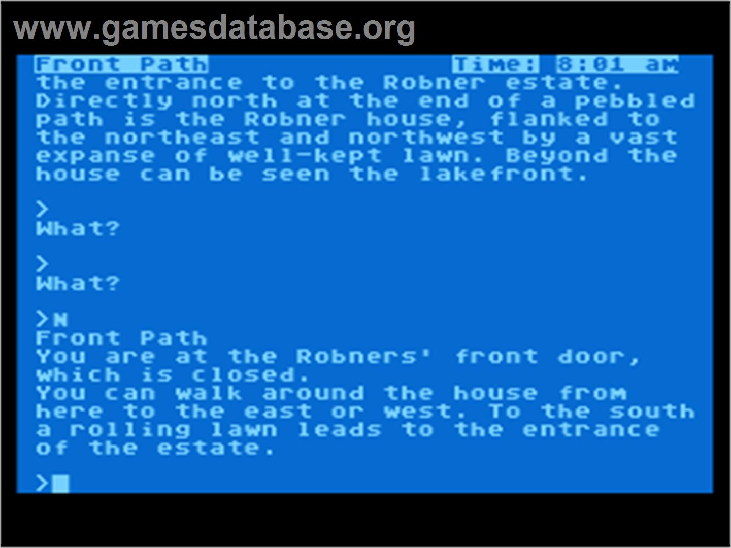 Deadline - Atari 8-bit - Artwork - In Game