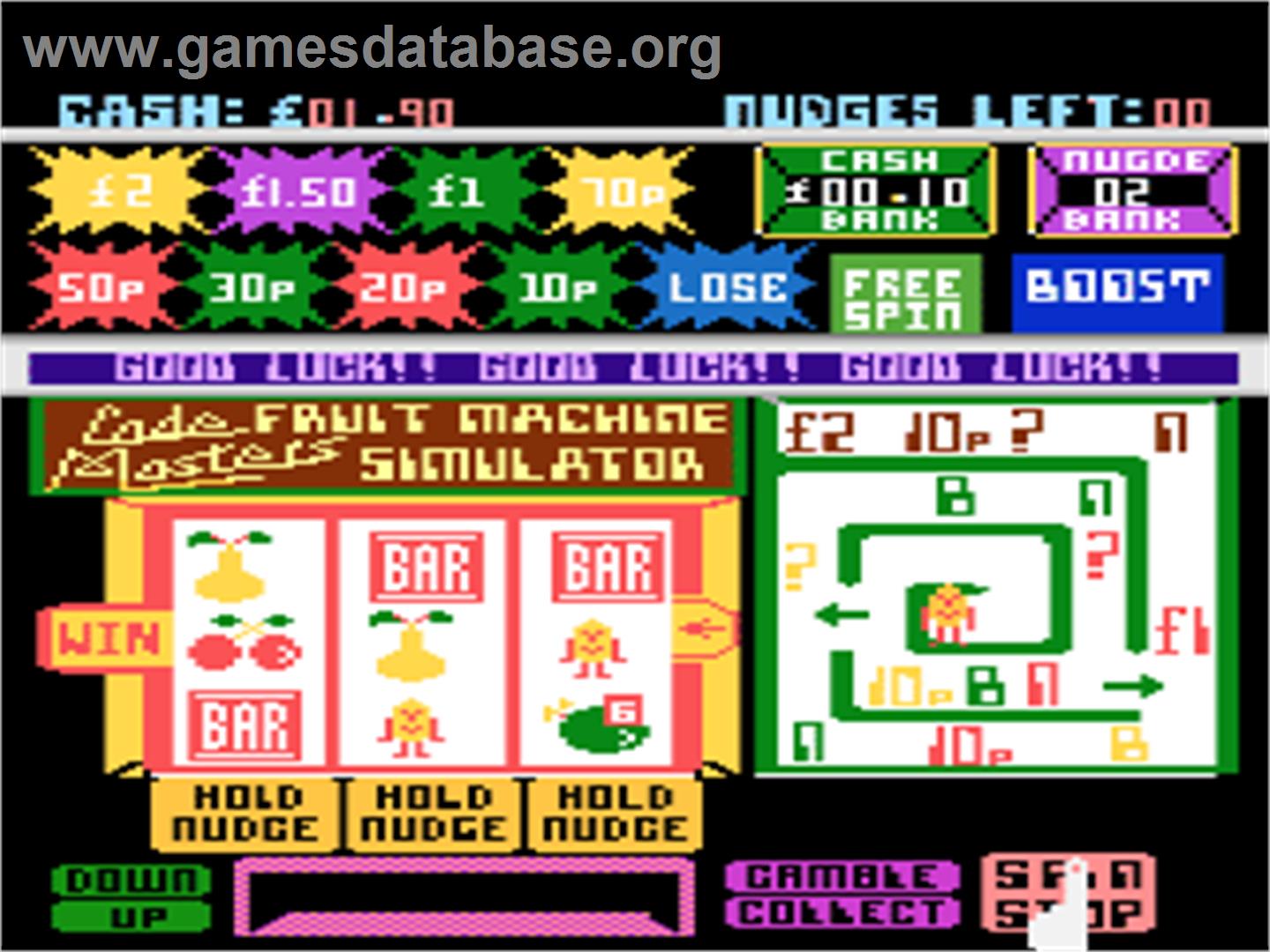 Fruit Machine Simulator - Atari 8-bit - Artwork - In Game