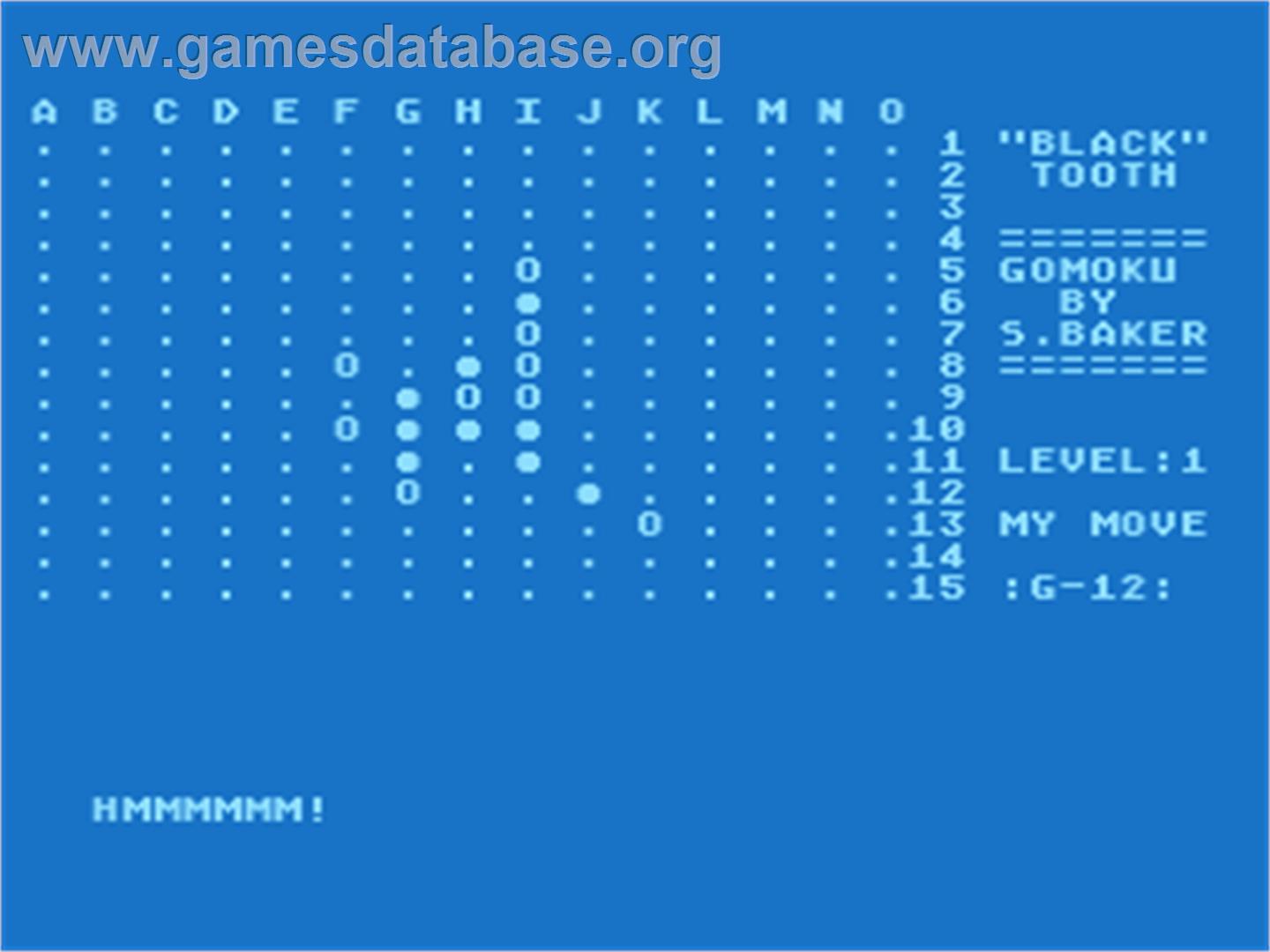 Gomoku - Atari 8-bit - Artwork - In Game