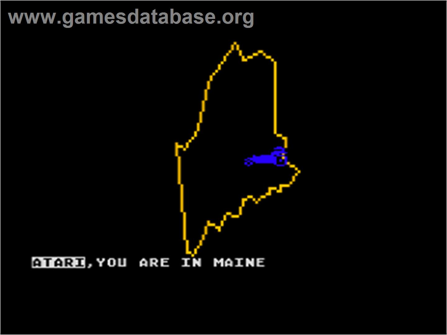 Great Maine To California Race, The - Atari 8-bit - Artwork - In Game