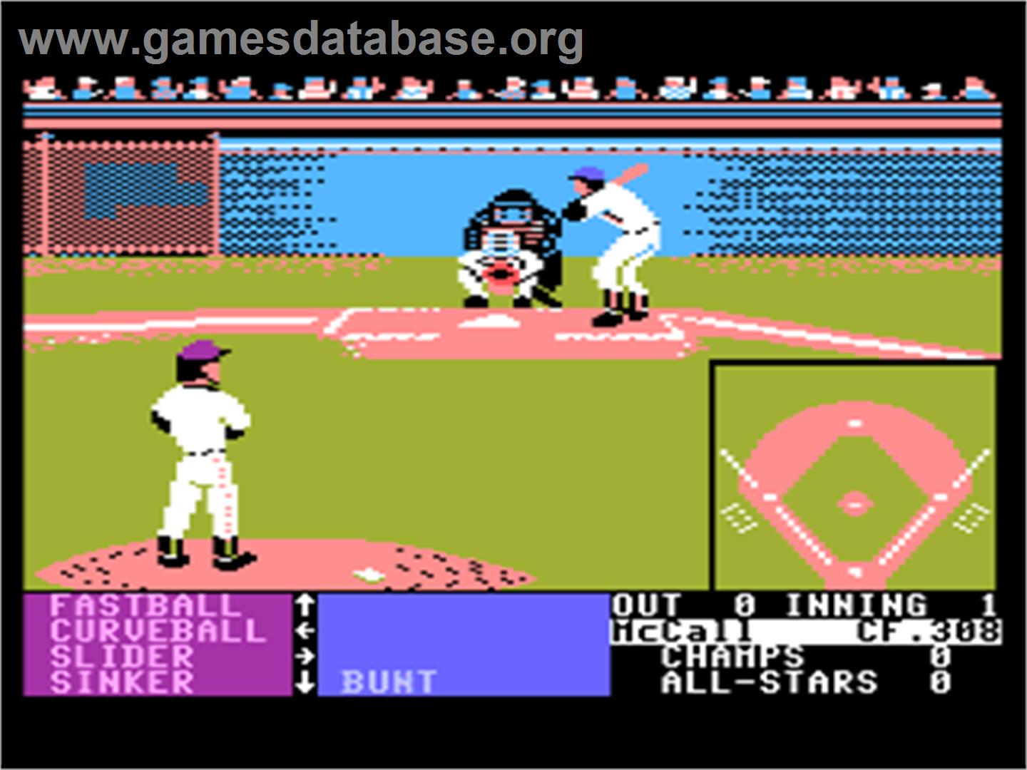 Hardball! - Atari 8-bit - Artwork - In Game