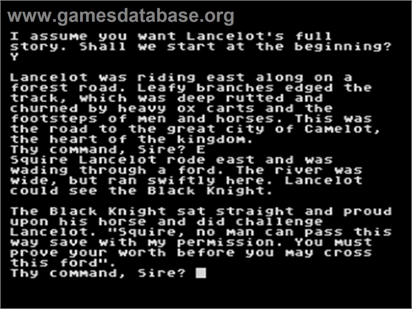 Lancelot - Atari 8-bit - Artwork - In Game