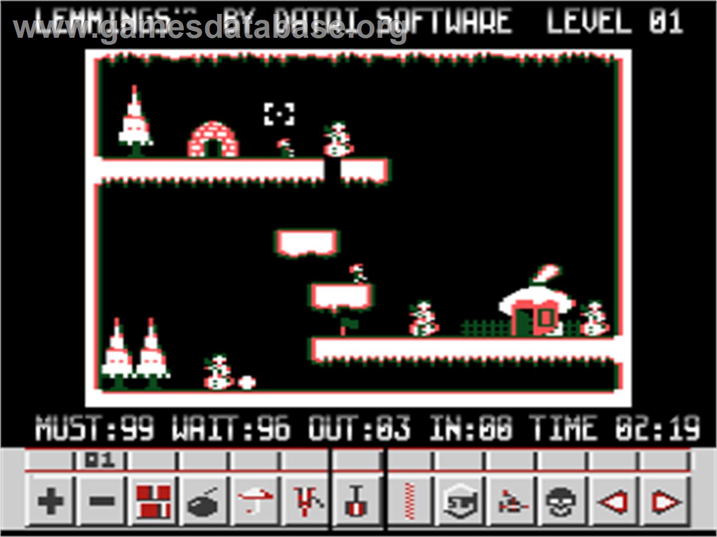 Lemmings - Atari 8-bit - Artwork - In Game