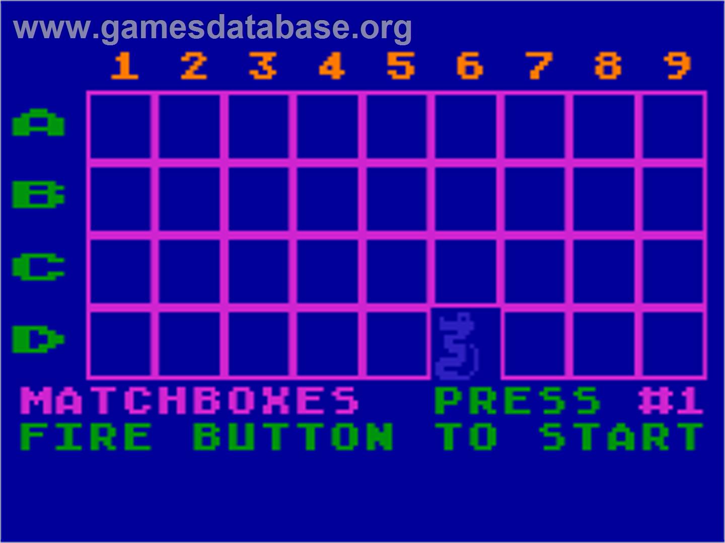 Matchboxes - Atari 8-bit - Artwork - In Game