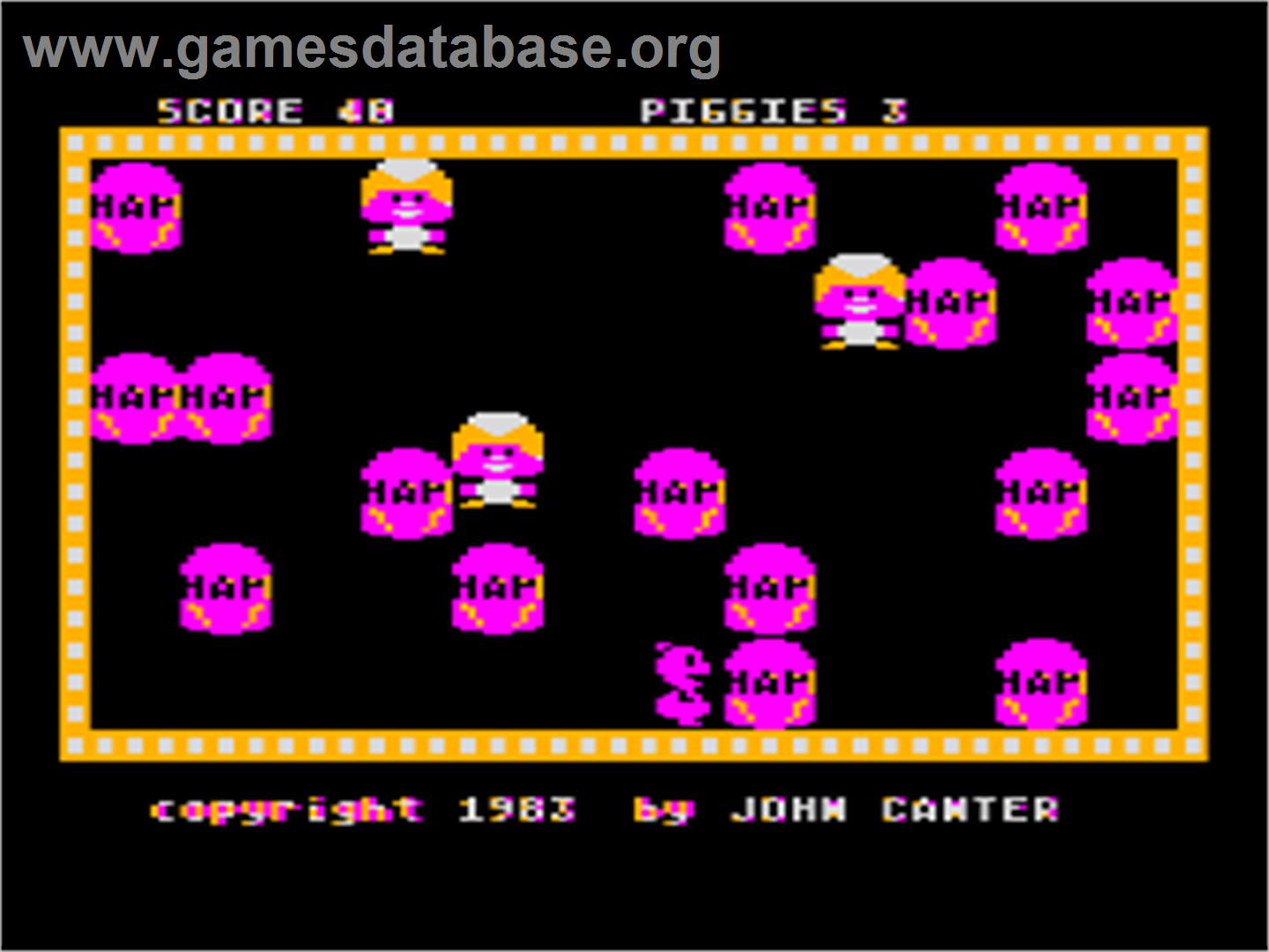 Pushy Pig - Atari 8-bit - Artwork - In Game