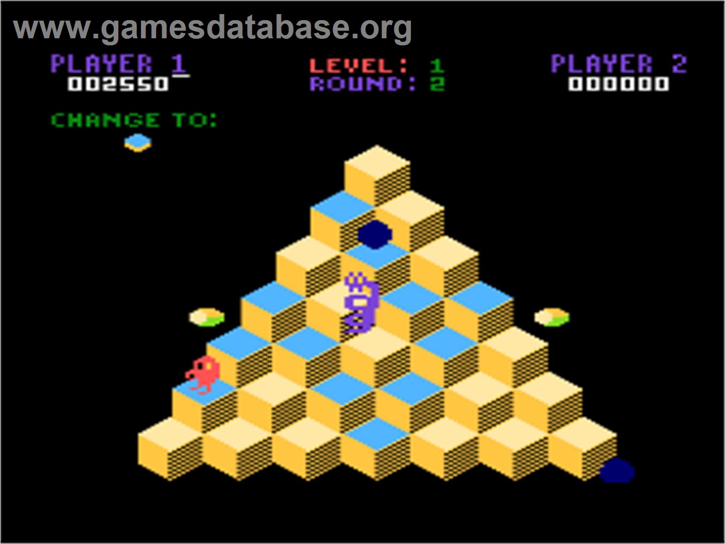 Q*bert - Atari 8-bit - Artwork - In Game