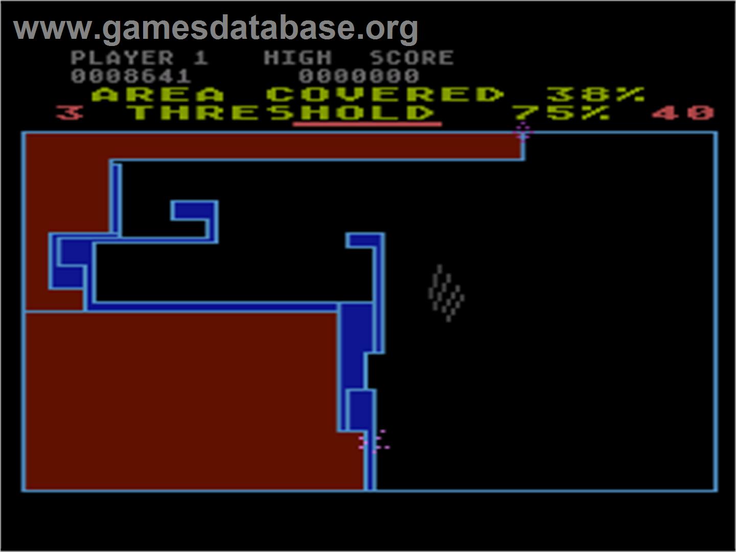 QIX - Atari 8-bit - Artwork - In Game
