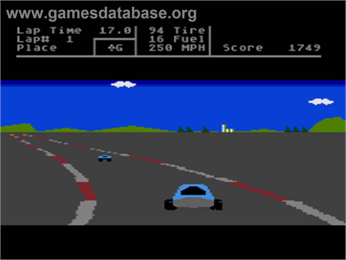 Richard Petty's Talladega - Atari 8-bit - Artwork - In Game