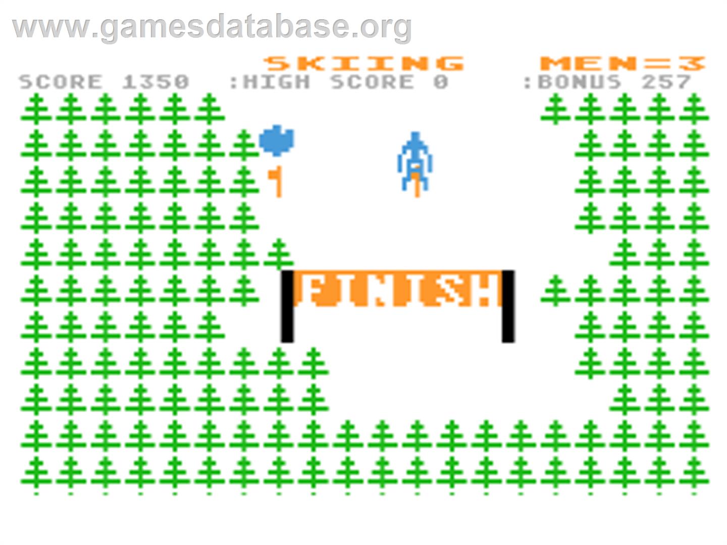 Skiing - Atari 8-bit - Artwork - In Game