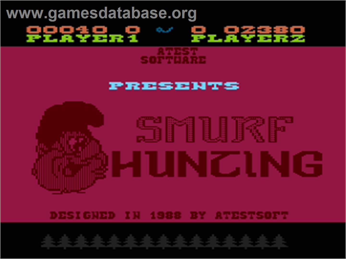 Smurf Hunting - Atari 8-bit - Artwork - In Game