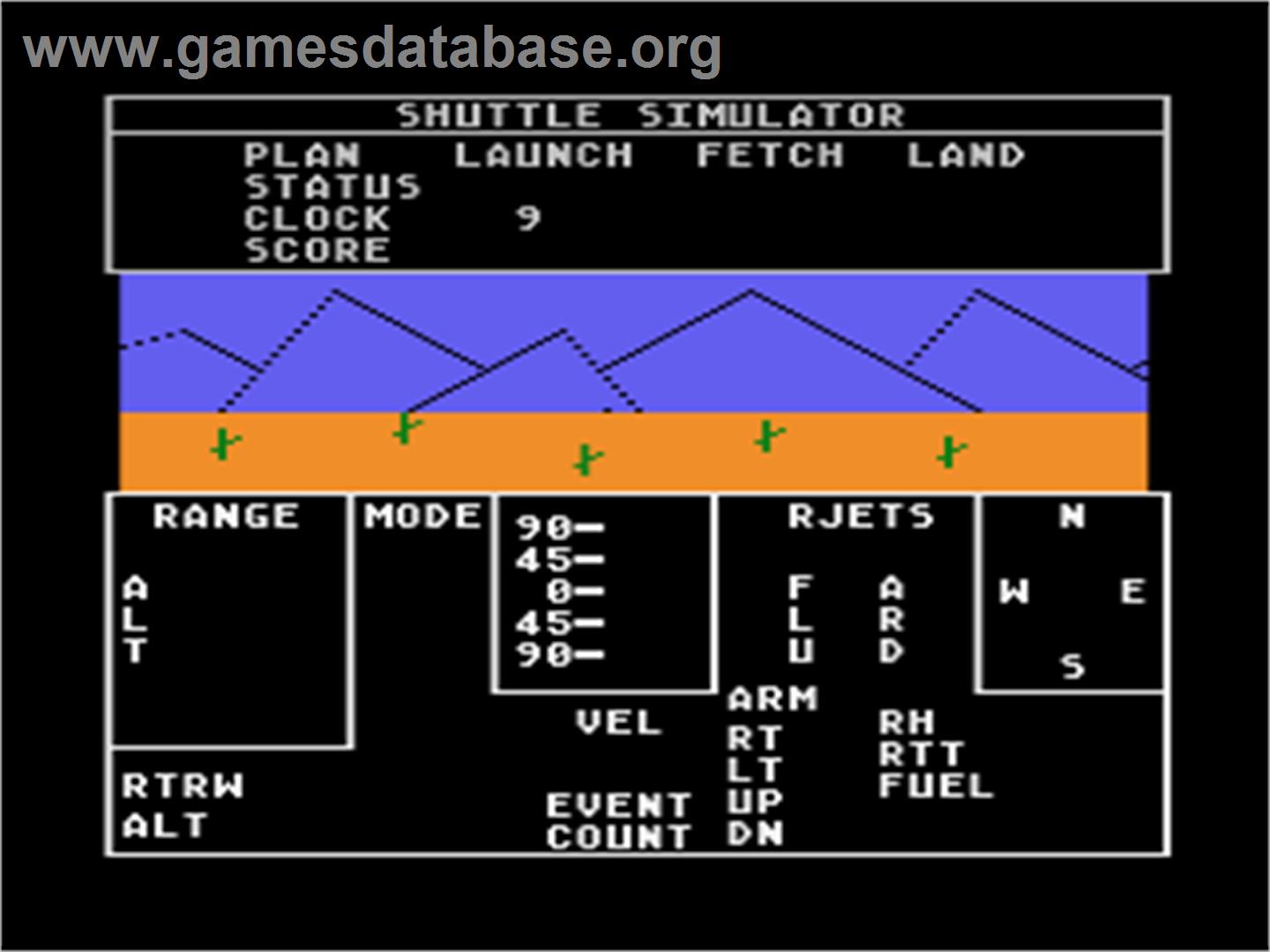 Space Shuttle - Atari 8-bit - Artwork - In Game