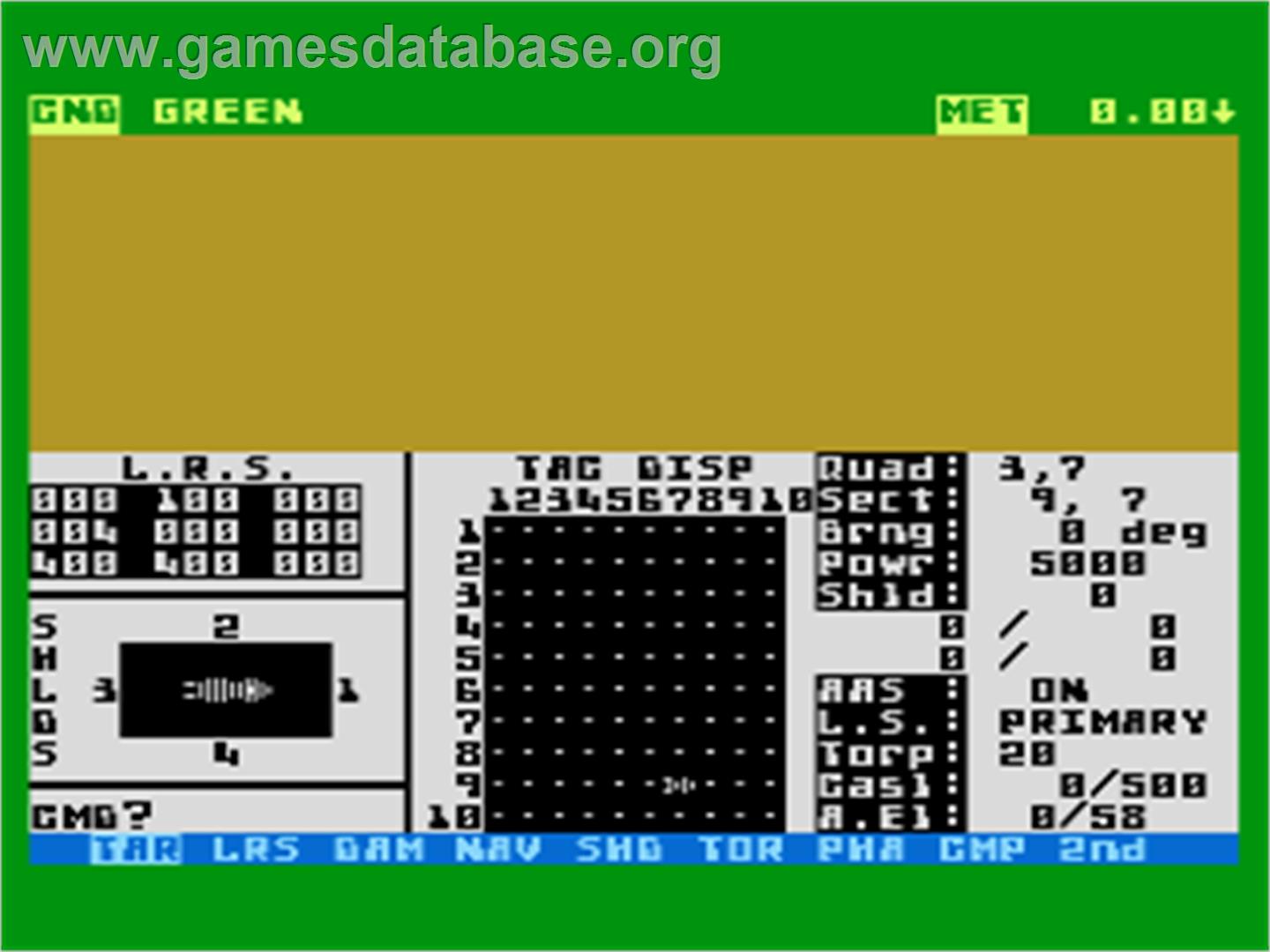 Star Fleet I: The War Begins - Atari 8-bit - Artwork - In Game