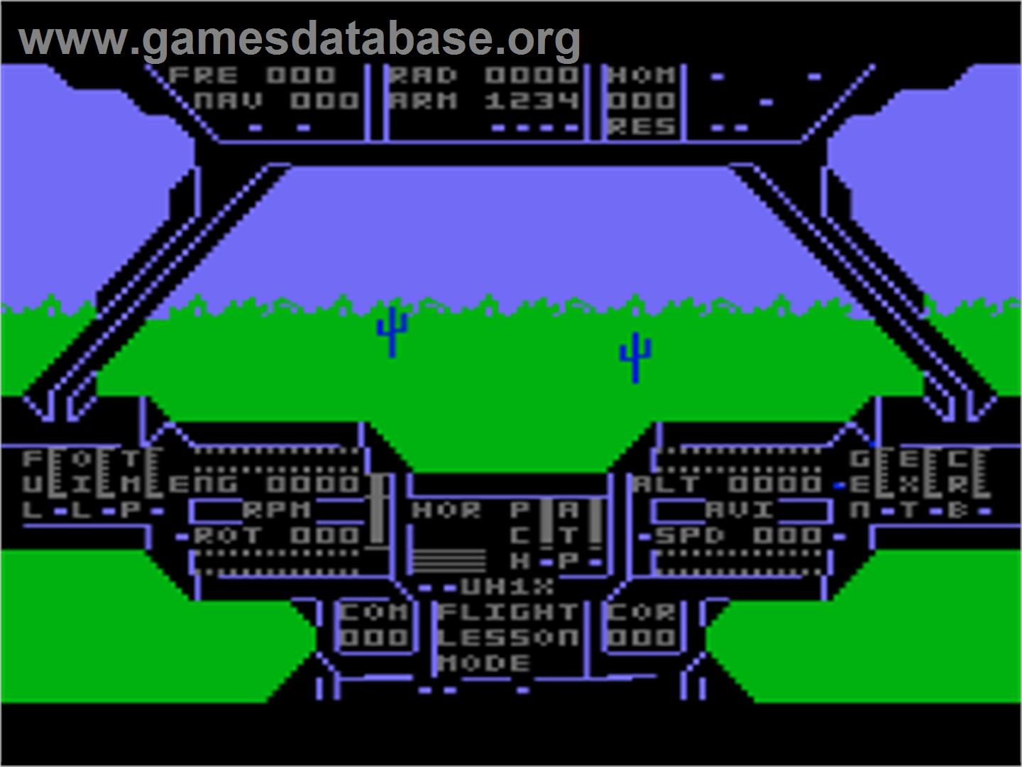Super Huey UH-IX - Atari 8-bit - Artwork - In Game