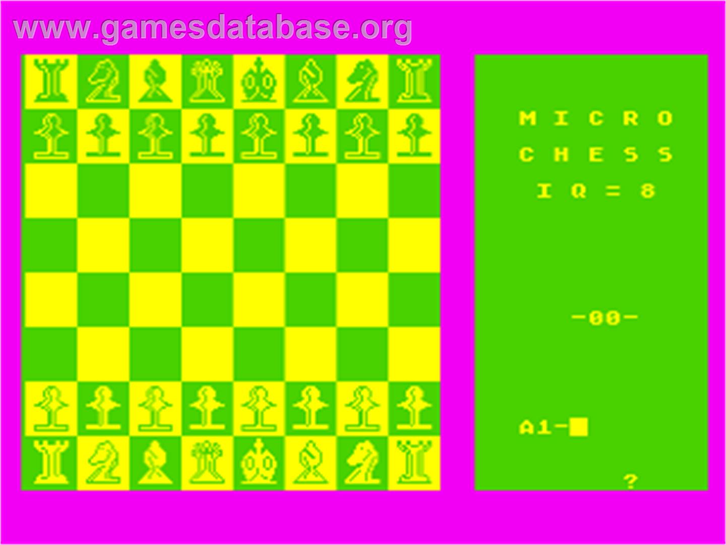 Video Chess - Atari 8-bit - Artwork - In Game