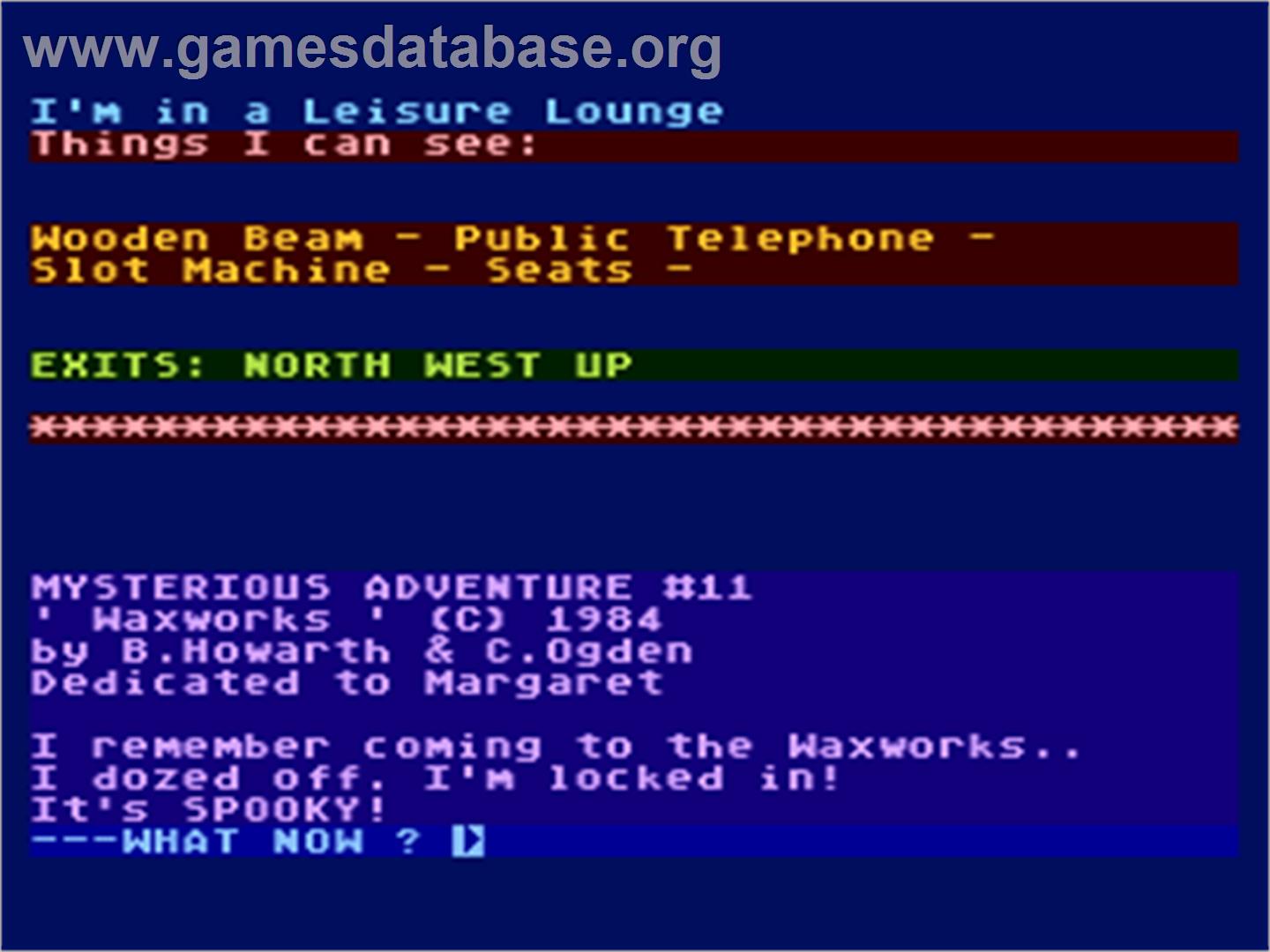 Waxworks - Atari 8-bit - Artwork - In Game