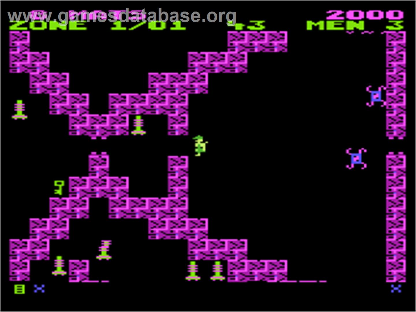 Zone X - Atari 8-bit - Artwork - In Game