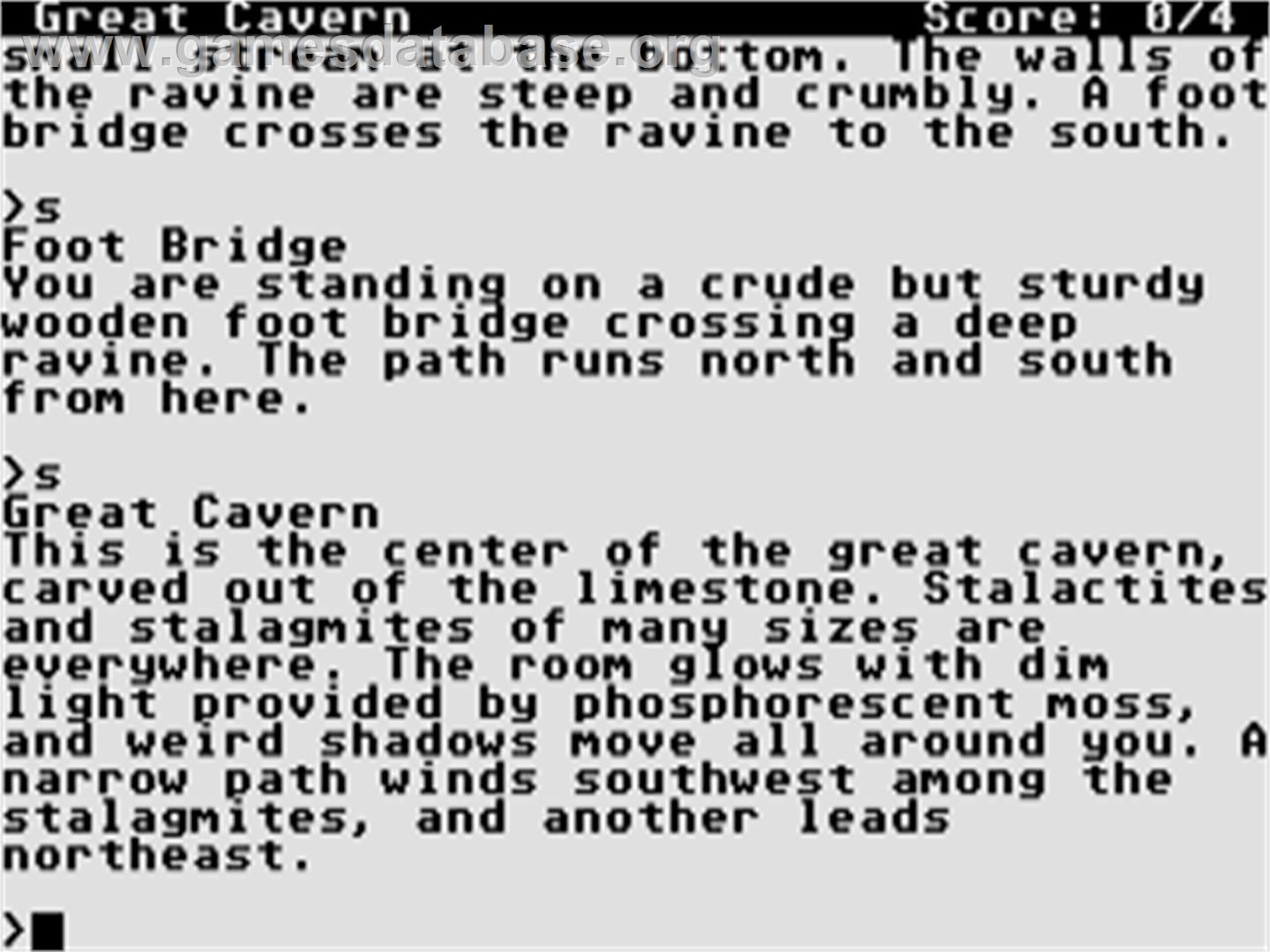 Zork II: The Wizard of Frobozz - Atari 8-bit - Artwork - In Game