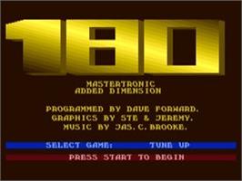 Title screen of 180 on the Atari 8-bit.