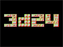 Title screen of 3d24 on the Atari 8-bit.