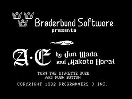 Title screen of A.e. on the Atari 8-bit.