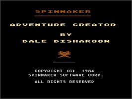 Title screen of Adventure Creator on the Atari 8-bit.