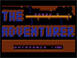 Title screen of Adventurer, The on the Atari 8-bit.