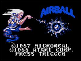 Title screen of Airball on the Atari 8-bit.