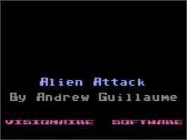 Title screen of Alien Attack on the Atari 8-bit.