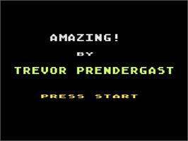 Title screen of Amazing! on the Atari 8-bit.