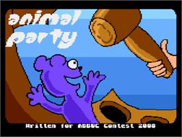 Title screen of Animal Party on the Atari 8-bit.