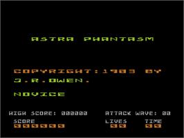 Title screen of Astra Phantasm on the Atari 8-bit.