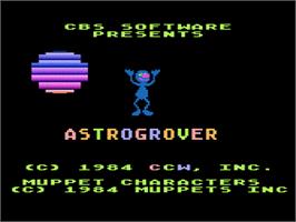 Title screen of Astro-Grover on the Atari 8-bit.