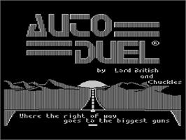 Title screen of Auto Duel on the Atari 8-bit.