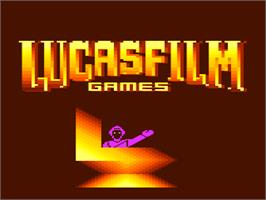 Title screen of Ballblazer on the Atari 8-bit.