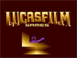 Title screen of Ballblazer on the Atari 8-bit.