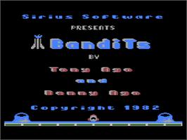 Title screen of Bandits on the Atari 8-bit.