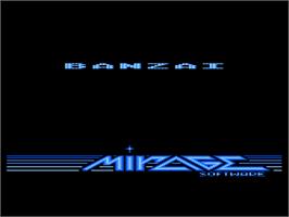 Title screen of Banzai on the Atari 8-bit.