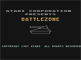 Title screen of BattleZone on the Atari 8-bit.