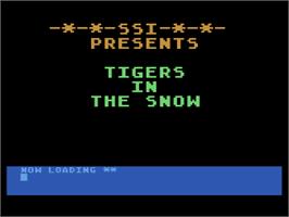 Title screen of Battle Of The Bulge, The - Tigers In The Snow on the Atari 8-bit.